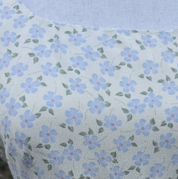 Donna Ricco 90s Y2K Floral Butter Yellow Cottagecore Mini Dress M - Picture 8 of 11